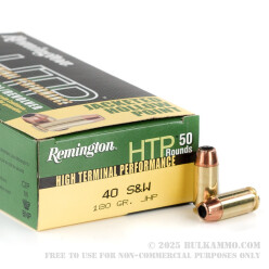 500 Rounds of .40 S&W Ammo by Remington - 180gr JHP