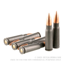 1000 Rounds of 7.62x39mm Ammo by Wolf - 123gr FMJ