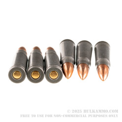 1000 Rounds of 7.62x39mm Ammo by Wolf - 123gr FMJ
