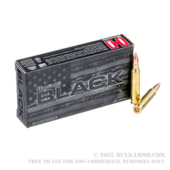 200 Rounds of 5.56x45 Ammo by Hornady BLACK - 62gr FMJ