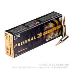 20 Rounds of 6.5 PRC Ammo by Federal - 143gr ELD-X