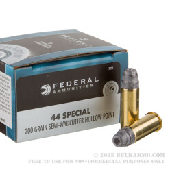 20 Rounds of .44 S&W Spl Ammo by Federal - 200gr LSWCHP