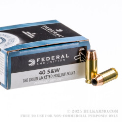 20 Rounds of .40 S&W Ammo by Federal Personal Defense - 180gr JHP
