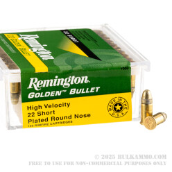 100 Rounds of .22 Short Ammo by Remington - 29gr PRN
