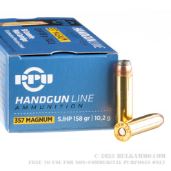 50 Rounds of .357 Mag Ammo by Prvi Partizan - 158gr SJHP