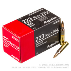 1000 Rounds of .223 Ammo by Aguila - 55gr FMJ
