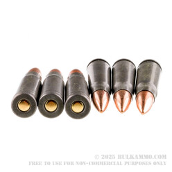 1000 Rounds of 7.62x39mm Ammo by Wolf WPA Polyformance - 123gr FMJ