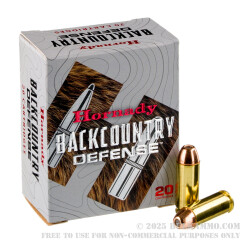 20 Rounds of 10mm Ammo by Hornady Backcountry Defense - 200gr DGH
