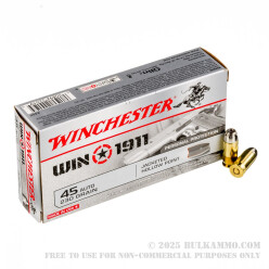 50 Rounds of .45 ACP Ammo by Winchester Win1911 - 230gr JHP