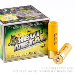 25 Rounds of 20ga Ammo by Hevi-Shot - 1 ounce #4 shot