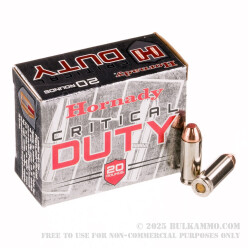 20 Rounds of 10mm Ammo by Hornady Critical Duty - 175  Grain FTX