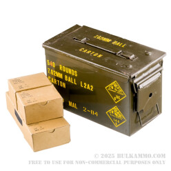 540 Rounds of 7.62x51mm NATO Ammo of Malaysian Military Surplus - 146gr FMJ