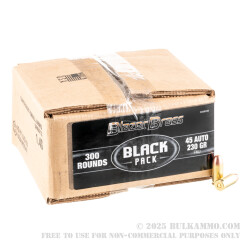 300 Rounds of .45 ACP Ammo by Blazer Brass Black - 230gr FMJ