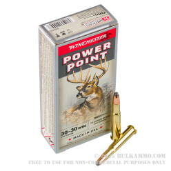 200 Rounds of 30-30 Win Ammo by Winchester - 170gr PP