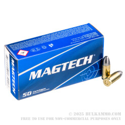 50 Rounds of 9mm Ammo by Magtech - 124gr LRN