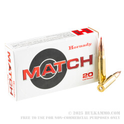 200 Rounds of .308 Win Ammo by Hornady Match - 168gr ELD Match