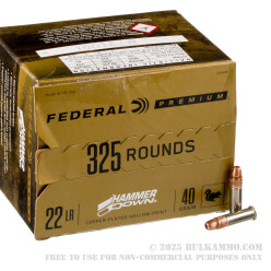 325 Rounds of .22 LR Ammo by Federal HammerDown - 40gr CPHP