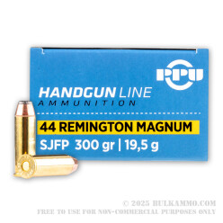 50 Rounds of .44 Mag Ammo by Prvi Partizan - 300 gr SJSP