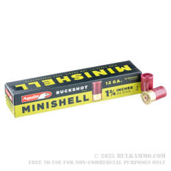 20 Rounds of 12ga Ammo by Aguila Minishell - 1-3/4" #4/#1 Buck Mix