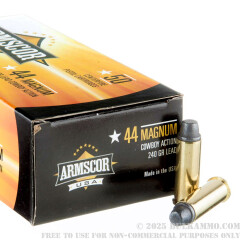 400 Rounds of .44 Mag Ammo by Armscor USA - 240gr Semi-Wadcutter Cowboy Action
