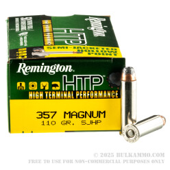 500  Rounds of .357 Mag Ammo by Remington HTP - 110gr SJHP