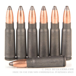 20 Rounds of 7.62x39mm Ammo by Wolf - 124gr SP
