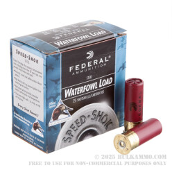 25 Rounds of 2-3/4" 12ga Ammo by Federal Speed-Shok - 1 1/8 ounce #3 Shot