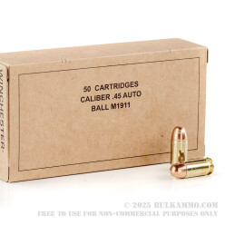200 Rounds of .45 ACP Ammo by Winchester - 230gr FMJ