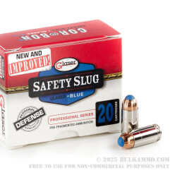 20 Rounds of 9mm + P Ammo by Glaser Safety Slug - 80gr Pre-Fragmented HP