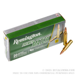 20 Rounds of .223 Ammo by Remington Premier Match - 77gr HPBT MatchKing