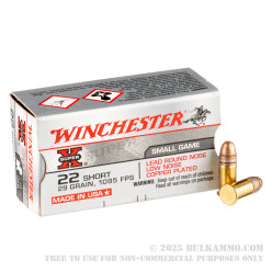 50 Rounds of .22 Short Ammo by Winchester - 29gr LRN