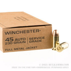 50 Rounds of .45 ACP Ammo by Winchester - 230gr FMJ
