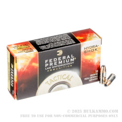 1000 Rounds of 9mm Ammo by Federal LE Hydra Shok - 147gr JHP