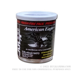 30 Rounds of 5.56x45 Ammo by Federal - 55gr FMJBT