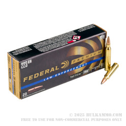 20 Rounds of .223 Ammo by Federal LE Tactical TRU - 64gr Hi-Shok SP ***FACTORY SECONDS***