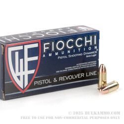1000 Rounds of 9mm Ammo by Fiocchi - 124gr CMJ
