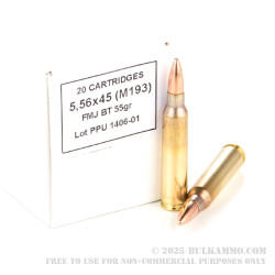 1000 Rounds of 5.56x45mm by Prvi Partizan Battle Pack - 55gr FMJBT