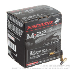 2000 Rounds of .22 LR Ammo by Winchester M22 - 40gr CPRN