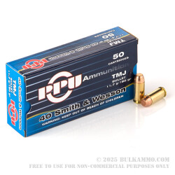 500  Rounds of .40 S&W Ammo by Prvi Partizan - 180gr TMJ