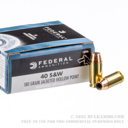 20 Rounds of .40 S&W Ammo by Federal Personal Defense - 180gr JHP