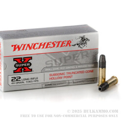 50 Rounds of .22 LR Ammo by Winchester Super-X - 40gr LHP