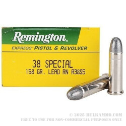 500 Rounds of .38 Spl Ammo by Remington Express - 158gr LRN