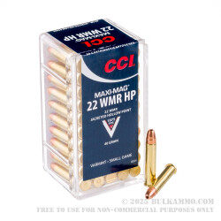 2000 Rounds of .22 WMR Ammo by CCI - 40gr CPHP
