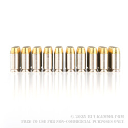 500  Rounds of .40 S&W Ammo by Remington Nickel Plated - 180gr MC