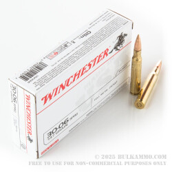 200 Rounds of 30-06 Springfield Ammo by Winchester USA - 147gr FMJ