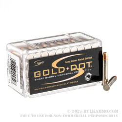 50 Rounds of .22 WMR Ammo by Speer Gold Dot - 40gr JHP