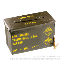 540 Rounds of 7.62x51mm NATO Ammo of Malaysian Military Surplus - 146gr FMJ