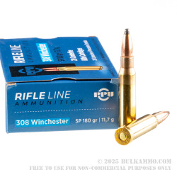 20 Rounds of .308 Win Ammo by Prvi Partizan - 180gr SP