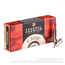 20 Rounds of .243 Win Ammo by Federal Vital-Shok - 55gr Nosler Ballistic Tip