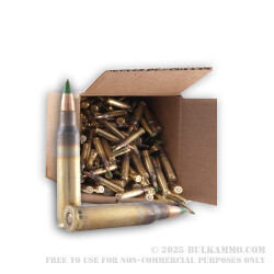 250 Rounds Loose packed of 5.56x45 Ammo by Lake City - 62gr FMJ XM855